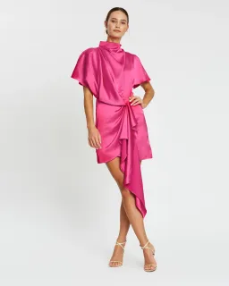 Acler Lochner Dress Fuchsia Size 12 for rent on The Volte - image 2