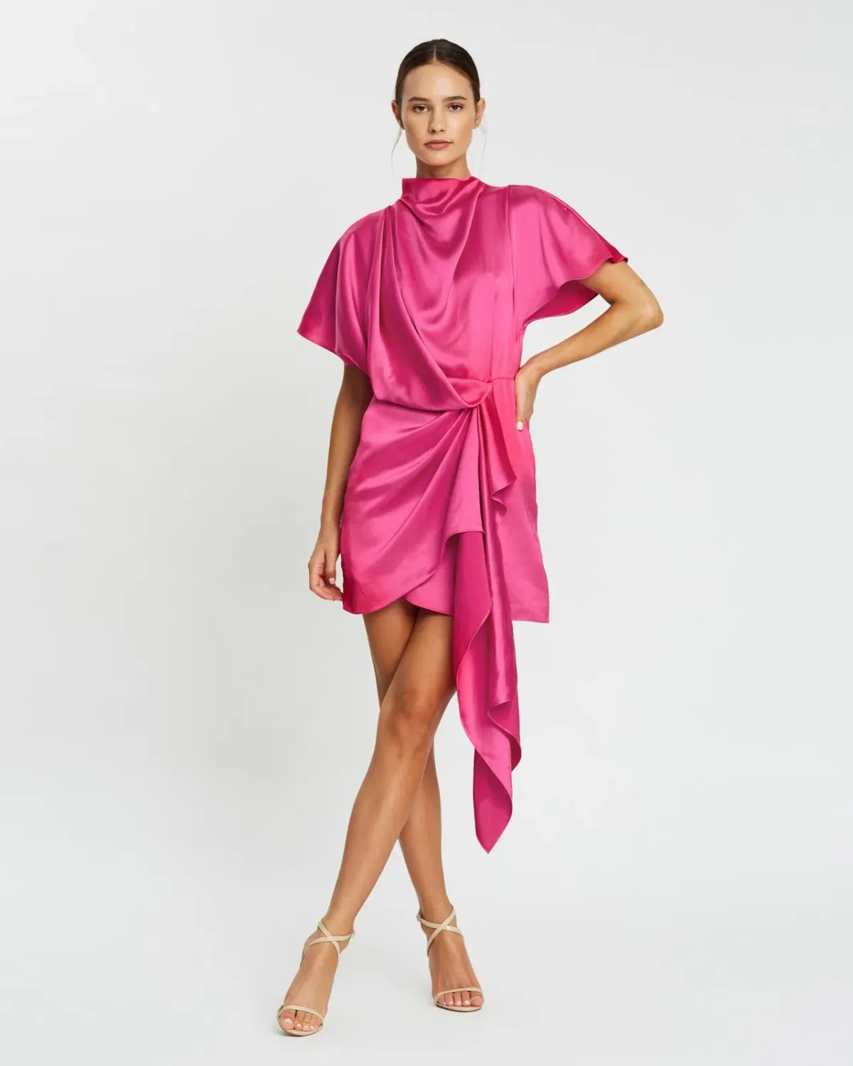 Acler Lochner Dress Fuchsia Size 12 for rent on The Volte - main image