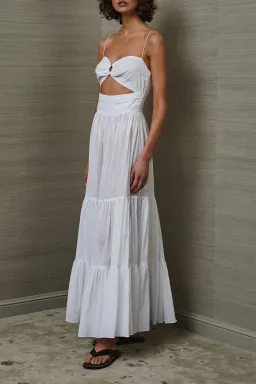 Bec and Bridge Miami Palm Tiered Maxi Dress in White Size 6 for rent on The Volte - image 3