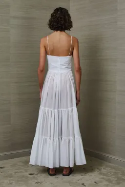 Bec and Bridge Miami Palm Tiered Maxi Dress in White Size 6 for rent on The Volte - image 4