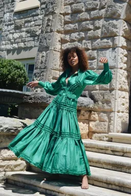 Mackenzie Mode Starlet Maxi Dress Green Size 8 for rent on The Volte - image 1