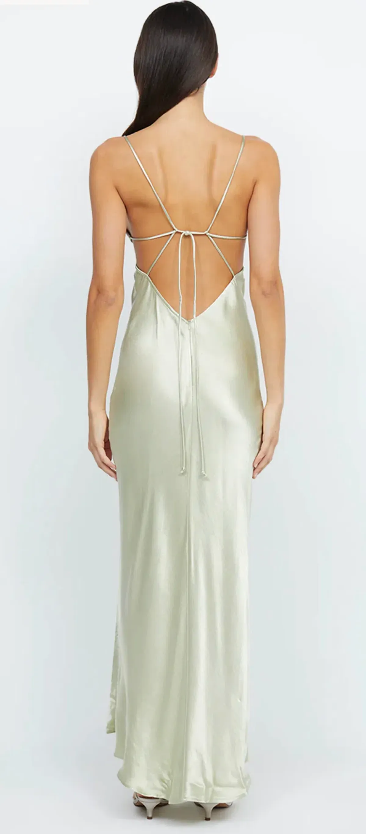 Bec & Bridge Indi Strappy Maxi Dress Honeydew Green Size 10 - Image 3