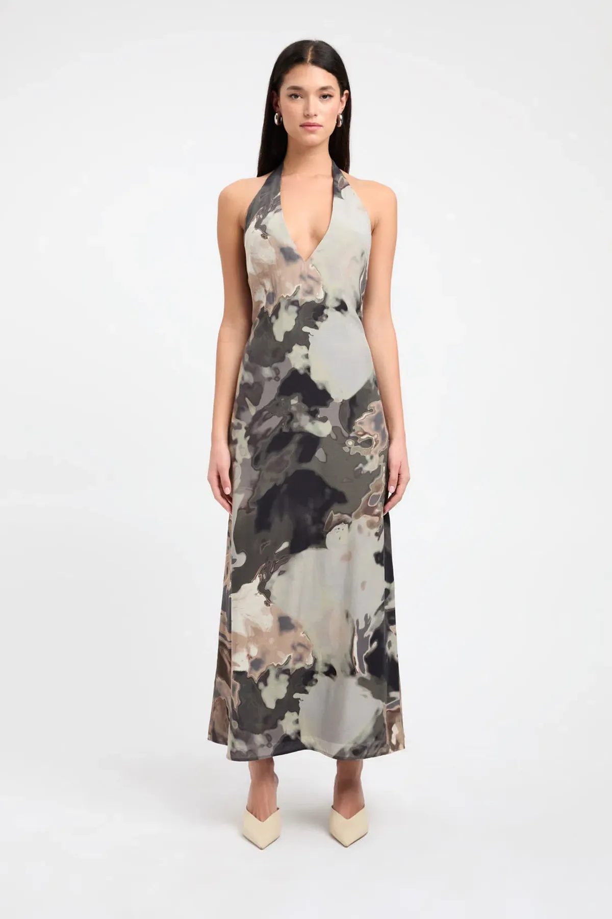 Kookai Lucia Deep Vee Dress Print Size 38 / AU 10 - Image 1