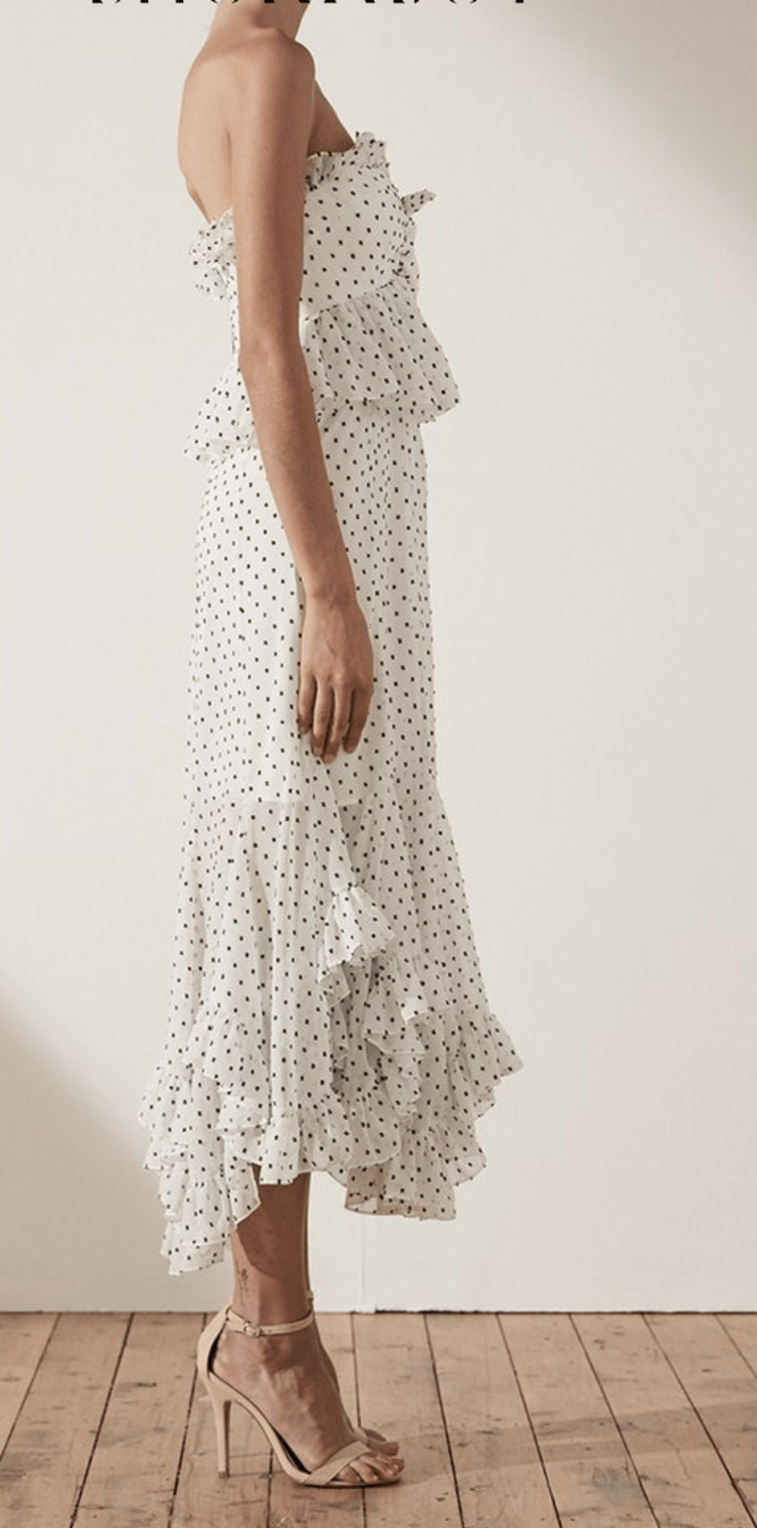 Wilder Tie Front Godet Midi Dress for rent on The Volte - main image