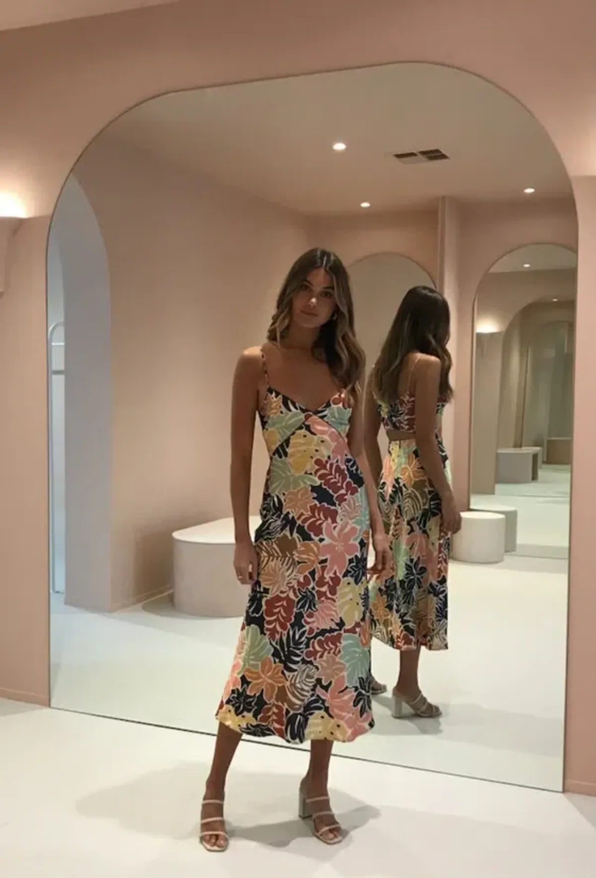 Bec & Bridge Babelini Midi Dress Multi Size 6 - Image 2