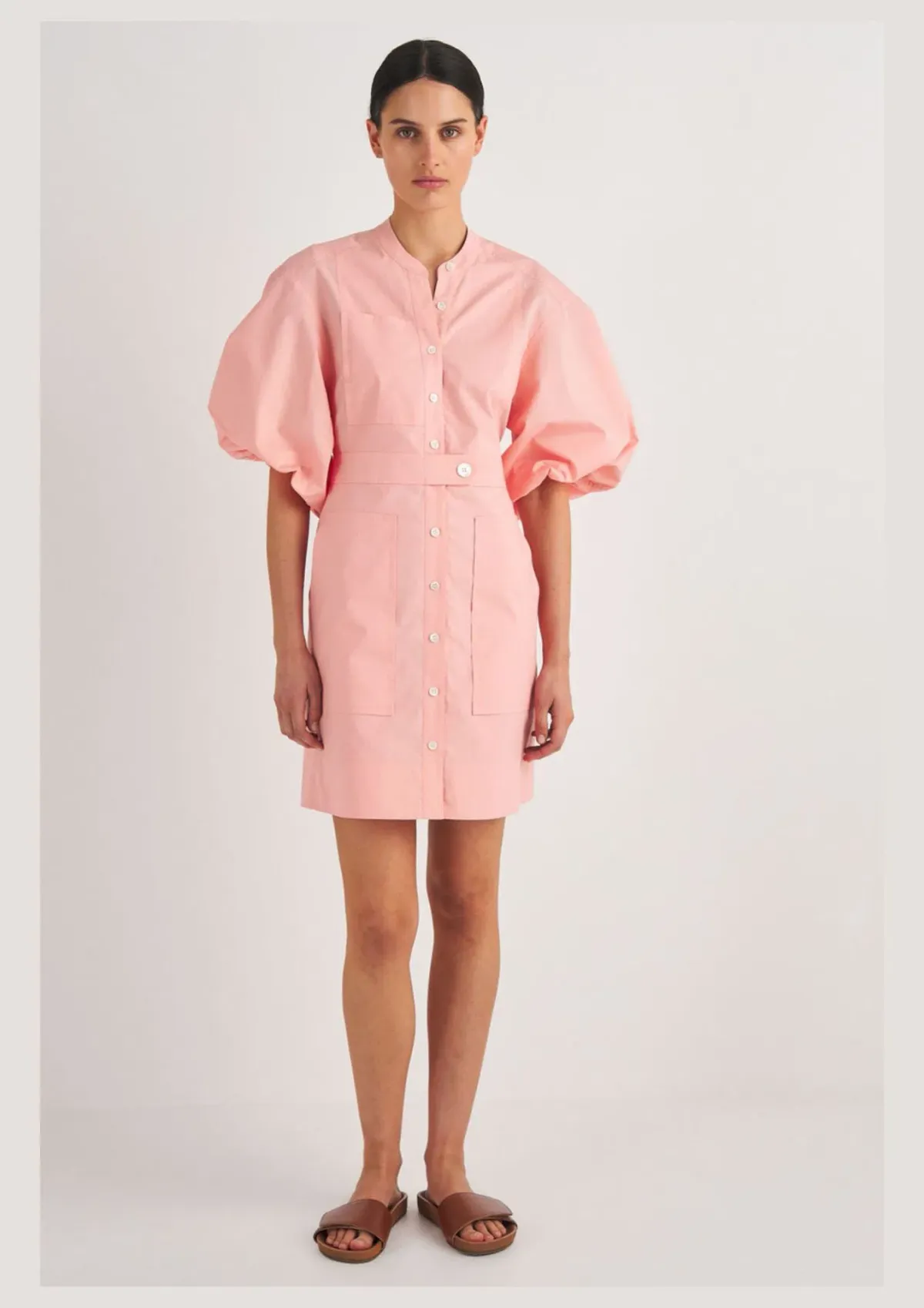 Oroton Short Utility Dress in Primrose Size 8 - Image 1