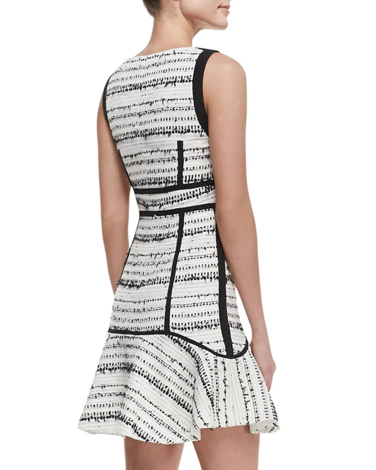 Rebecca Taylor Raffia Dress White Multi Size 8 - Image 2