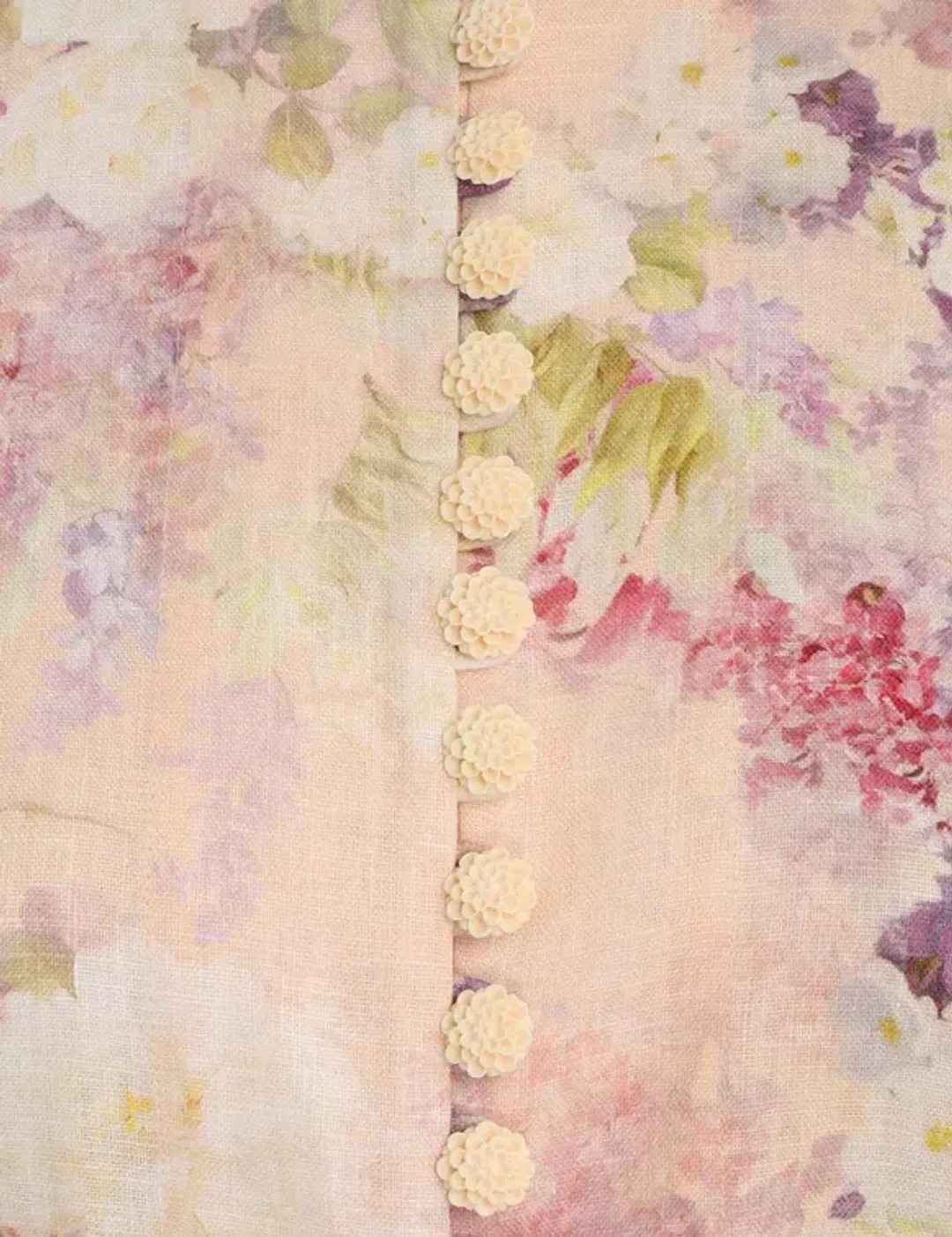 Zimmermann Lyrical Buttoned Midi Dress Floral Size 2/ AU 12 for rent on The Volte - main image