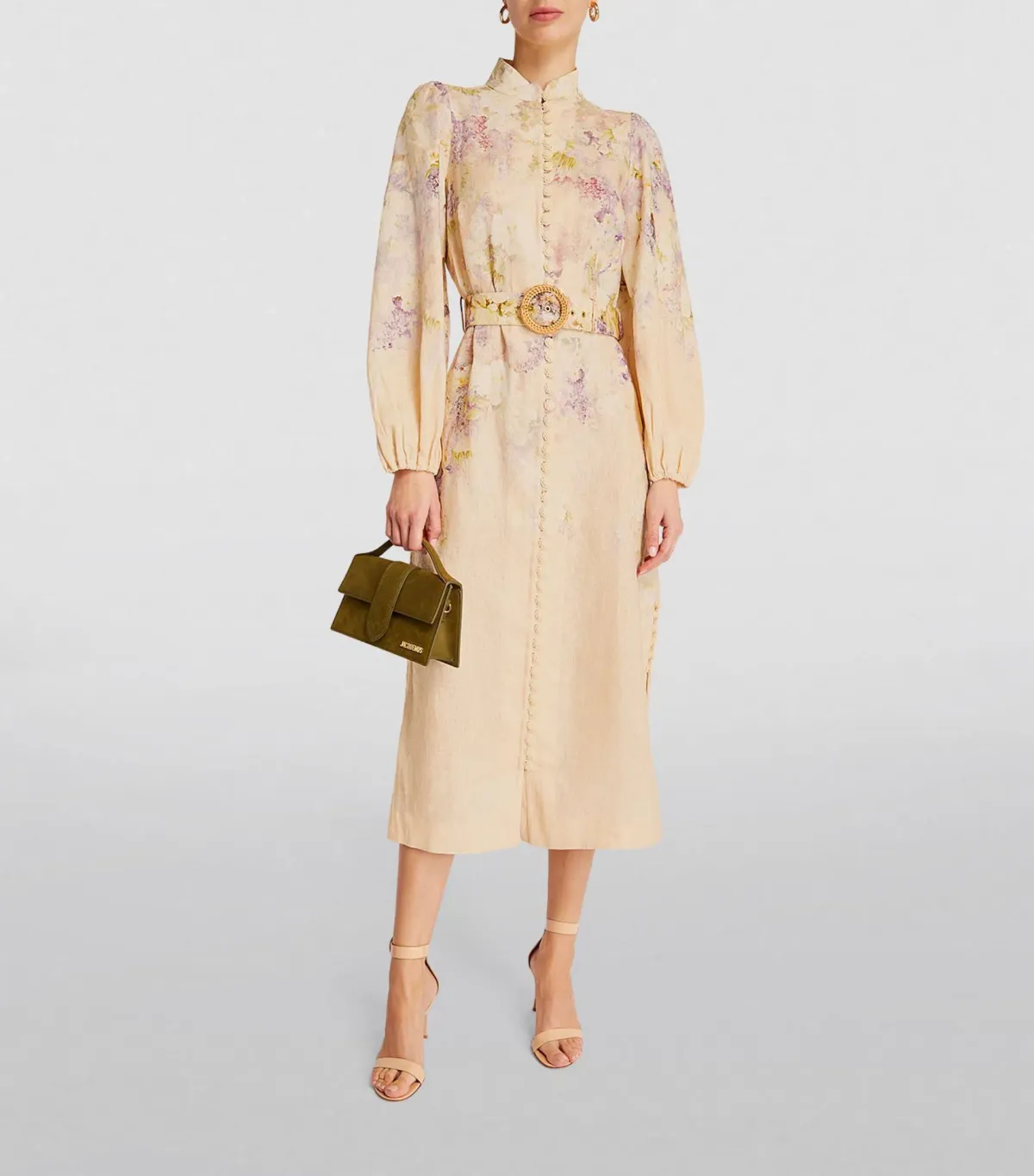 Zimmermann Lyrical Buttoned Midi Dress Floral Size 2/ AU 12 for rent on The Volte - main image