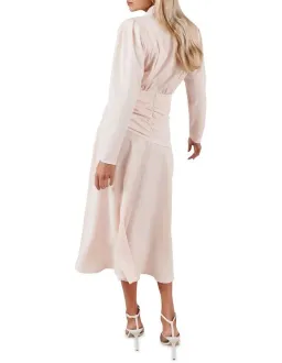 MISHA Simona Midi Dress Blush Size 8/S for rent on The Volte - image 2