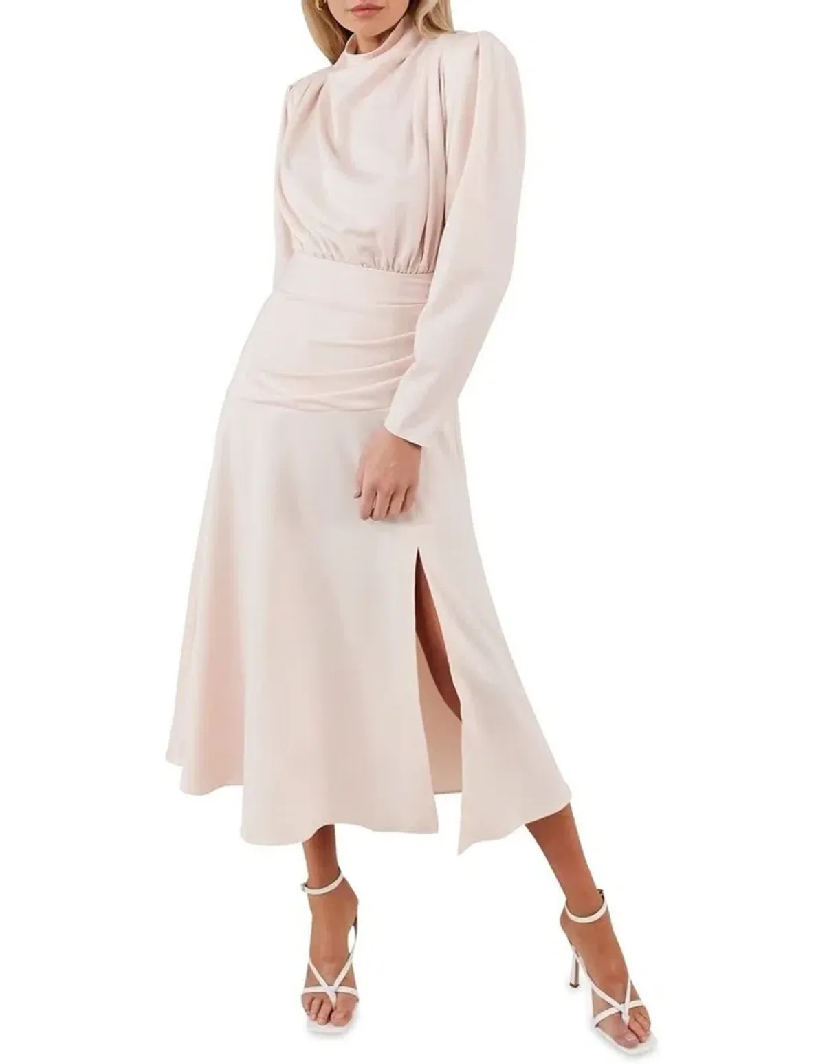 MISHA Simona Midi Dress Blush Size 8/S - Image 1