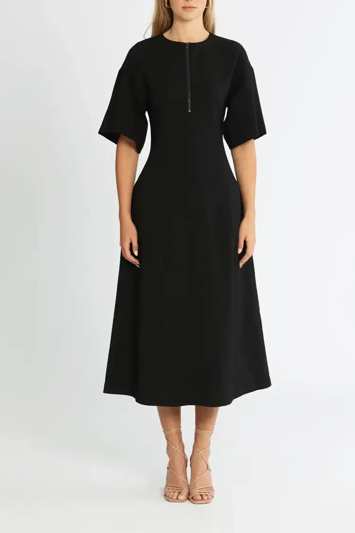 Camilla and Marc Ford Midi Dress in Black Size 8 - Image 1