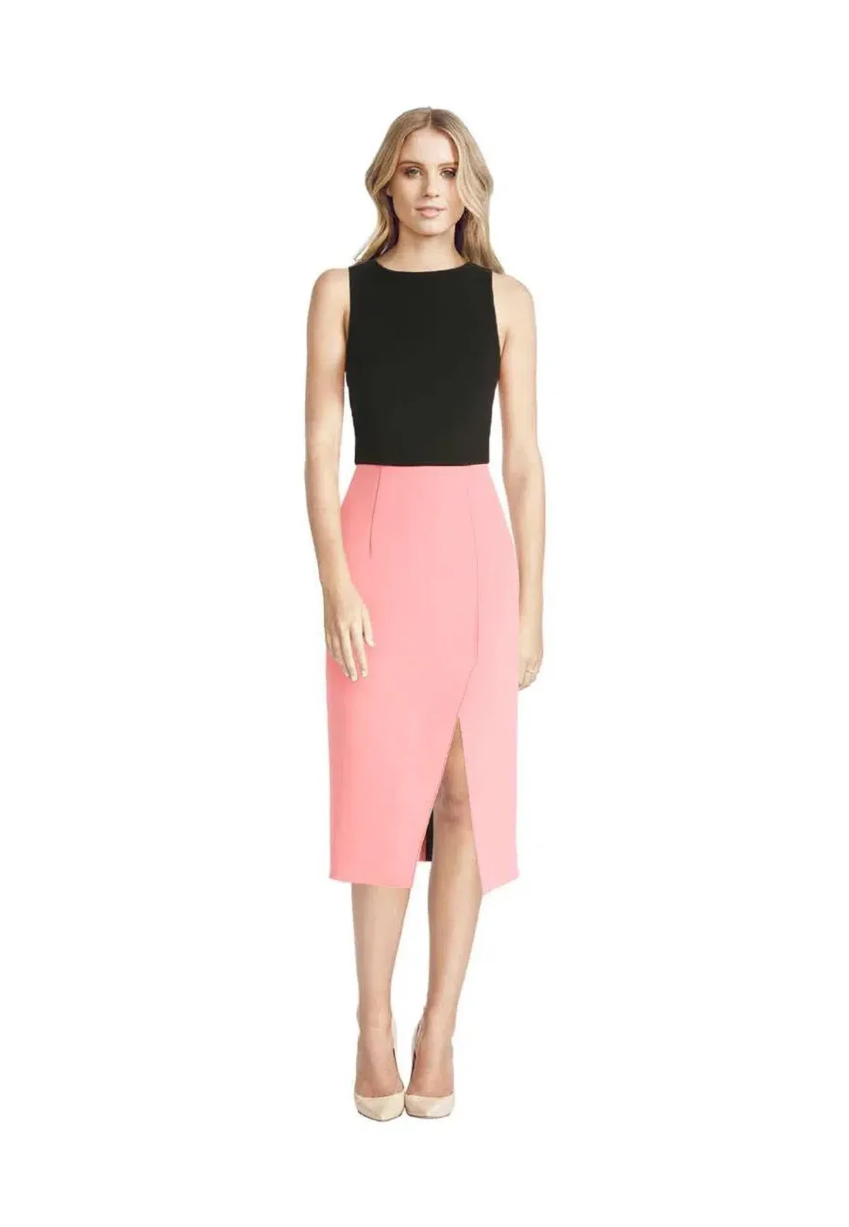 Yeojin Bae Double Crepe Lisette Dress Pink Size 8 - Image 1