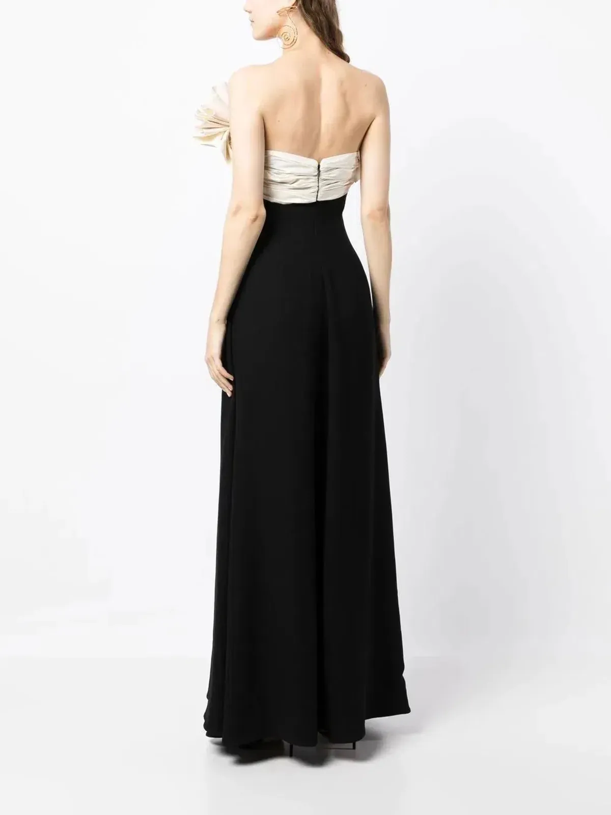 Rachel Gilbert Lavina Floor Length Gown Dress Black Size AU 8 - Image 4