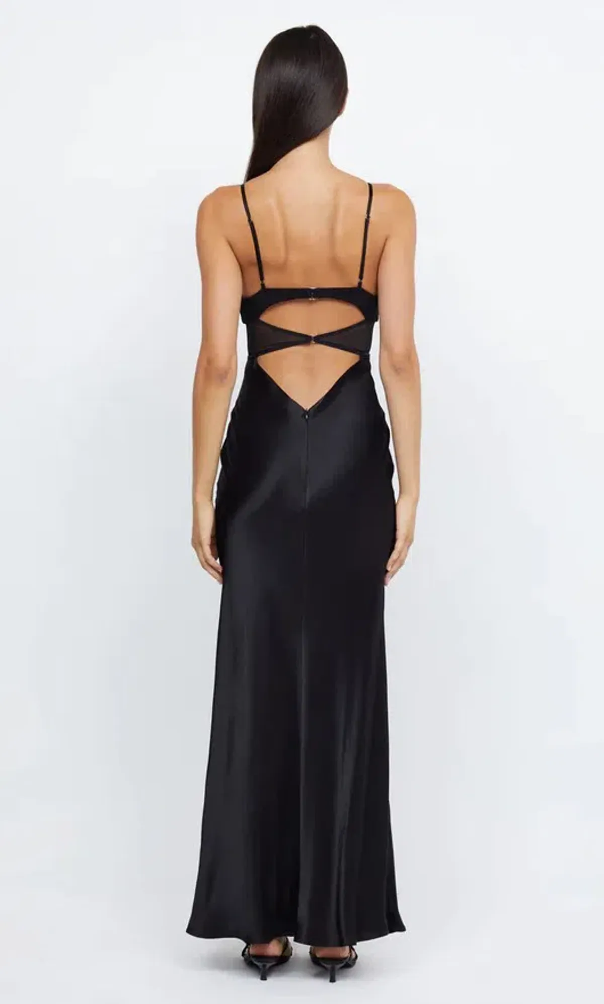 Bec & Bridge Ashton Cut Out Mesh Maxi Dress in Black Size 6 AU - Image 3