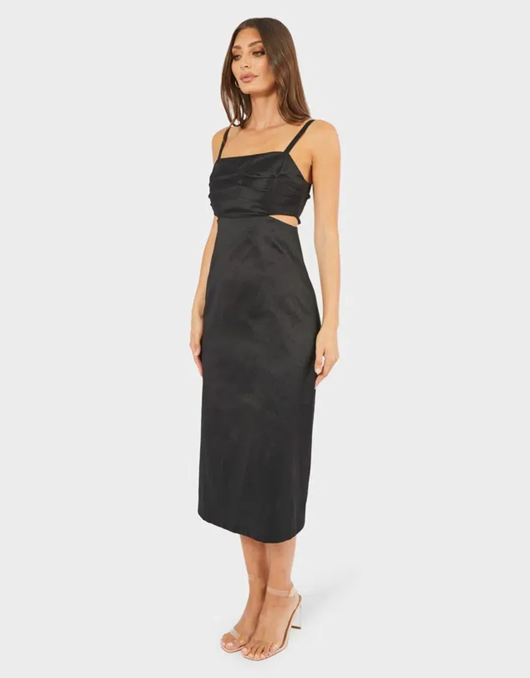 Pilgrim Ingrid Midi Dress Black Size 12 for rent on The Volte - main image