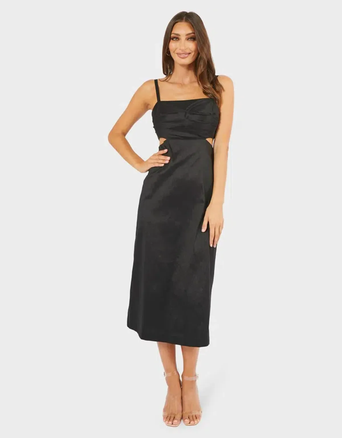 Pilgrim Ingrid Midi Dress Black Size 12 for rent on The Volte - main image