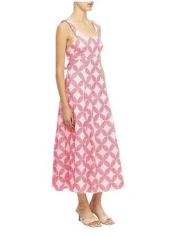Acler Tate Midi Dress in Pink Mix Size 12 for rent on The Volte - image 3