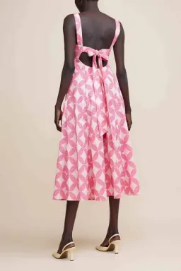 Acler Tate Midi Dress in Pink Mix Size 12 for rent on The Volte - image 2