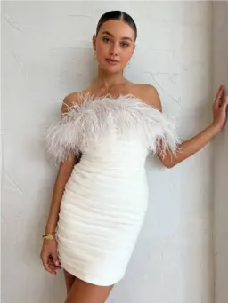 Rachel Gilbert Zion Mini Dress Ivory Size 0 / AU 6 for rent on The Volte - image 2