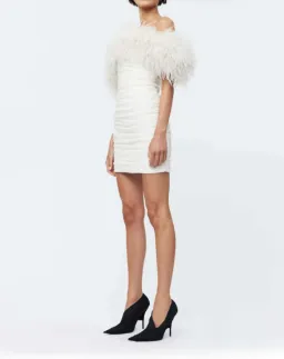Rachel Gilbert Zion Mini Dress Ivory Size 0 / AU 6 for rent on The Volte - image 3