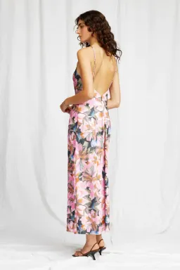 Significant Other Louisa Midi Dress in Midnight Lily Size 8 for rent on The Volte - image 3