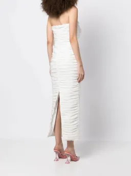 Rachel Gilbert Evana Midi Dress Ivory Coconut Size 0 / AU 6 for rent on The Volte - image 3