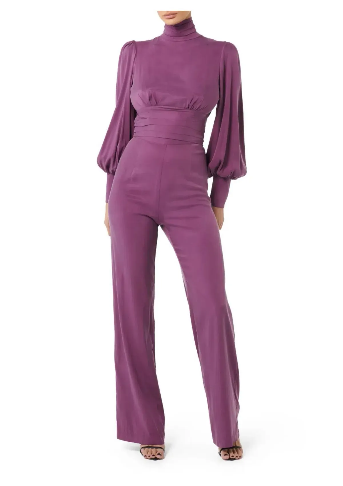 DIIDA Dynasty Open Back Blouse & Pants Set Mauve Size 10 for rent on The Volte - main image