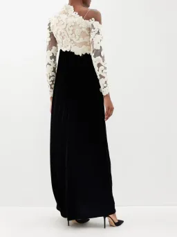 Zimmermann Sensory Velvet Bodice Gown Black/White Size 3 / AU 14 for rent on The Volte - image 2