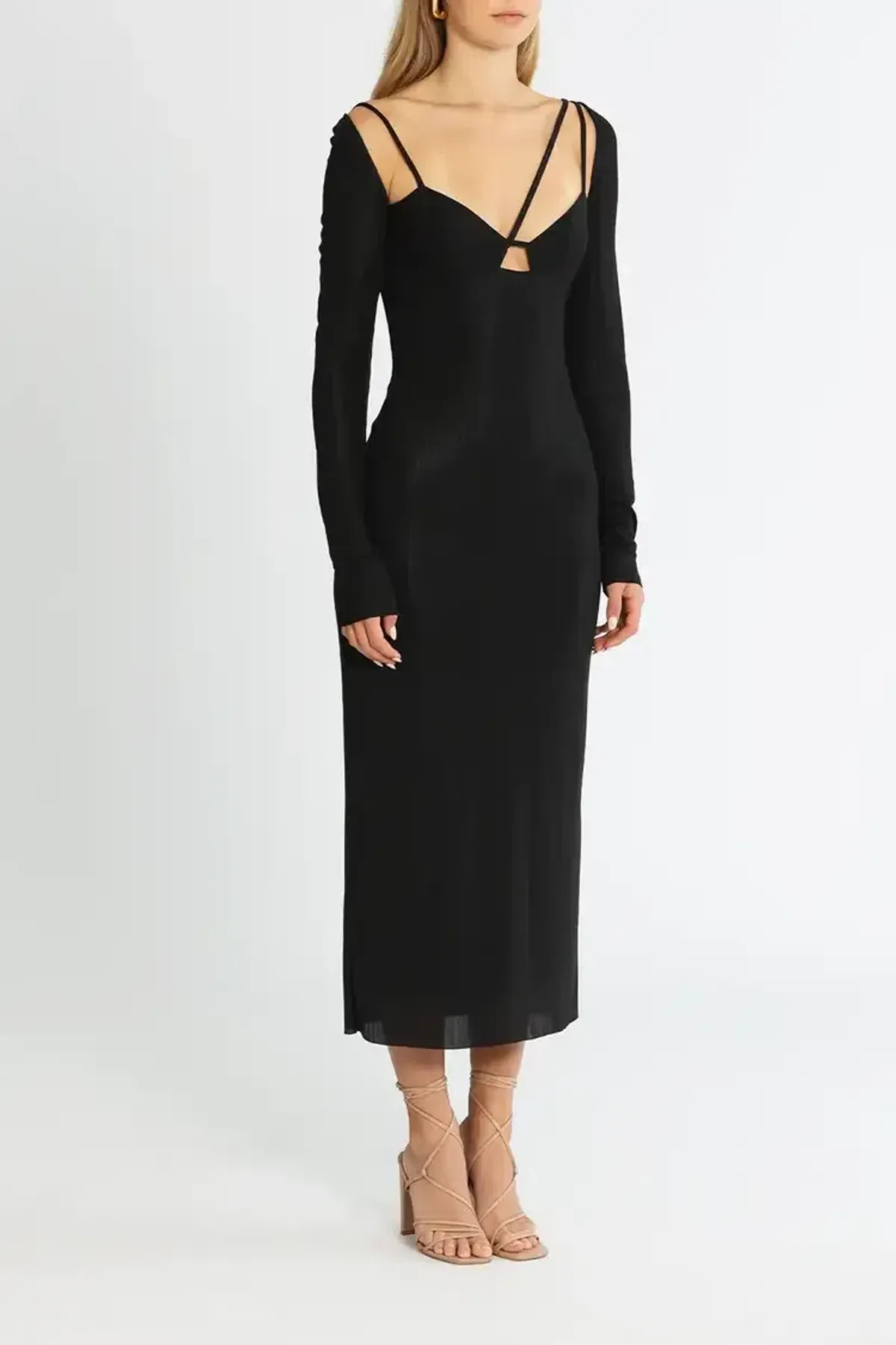 Camilla and Marc Verner Midi Dress in Black Size 12 - Image 2
