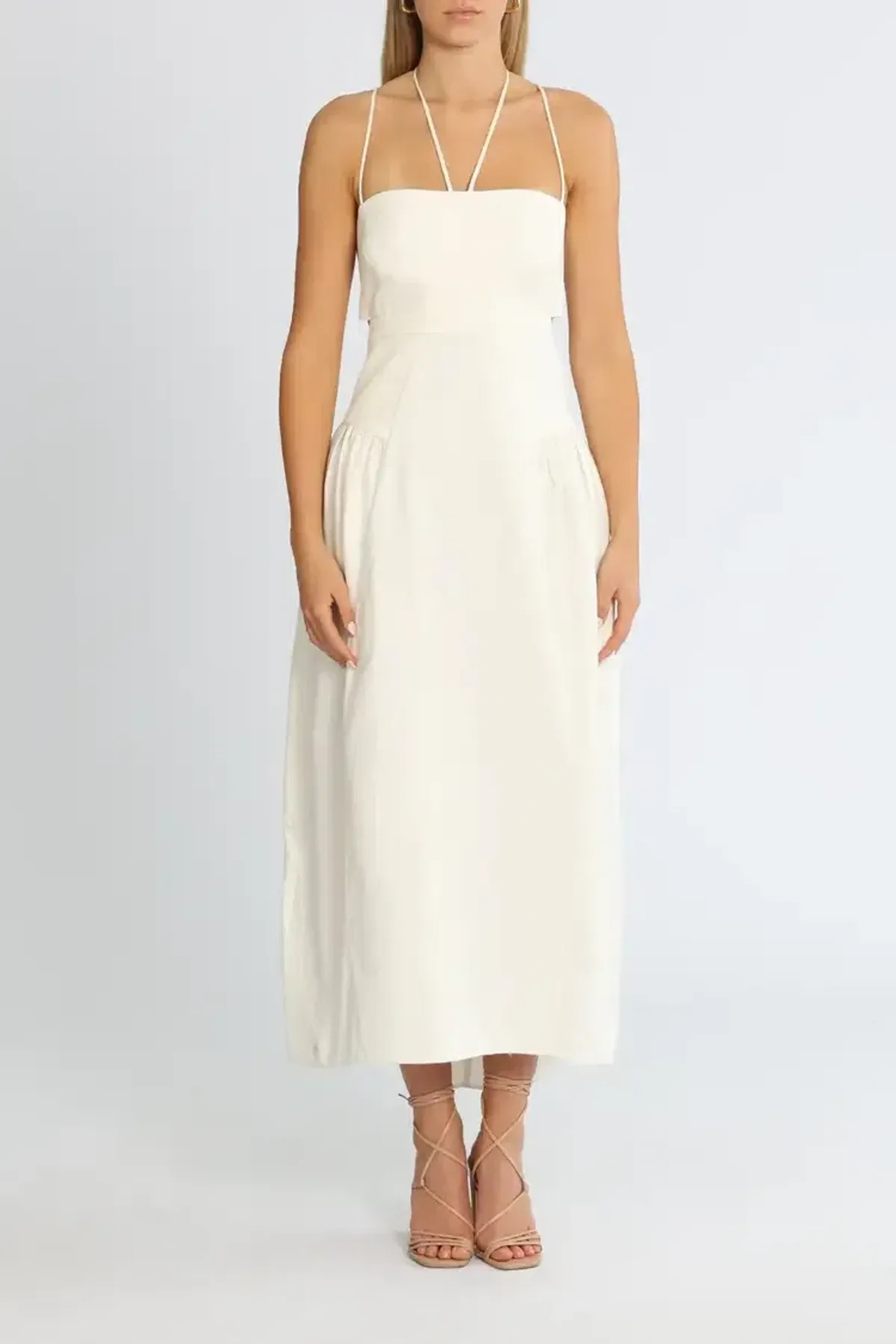 Camilla and Marc Alina Midi Dress in Cream Size 12 for rent on The Volte - main image