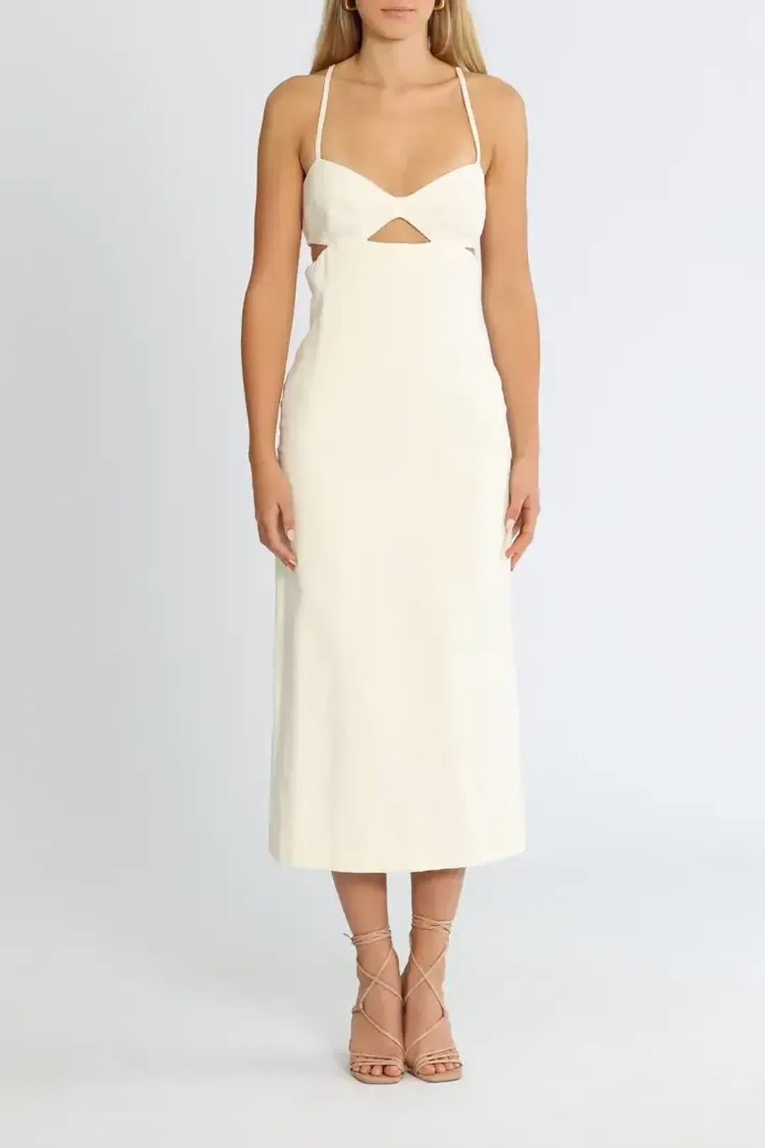 Camilla and Marc Walton Midi Dress in Cream Size 8 for rent on The Volte - main image