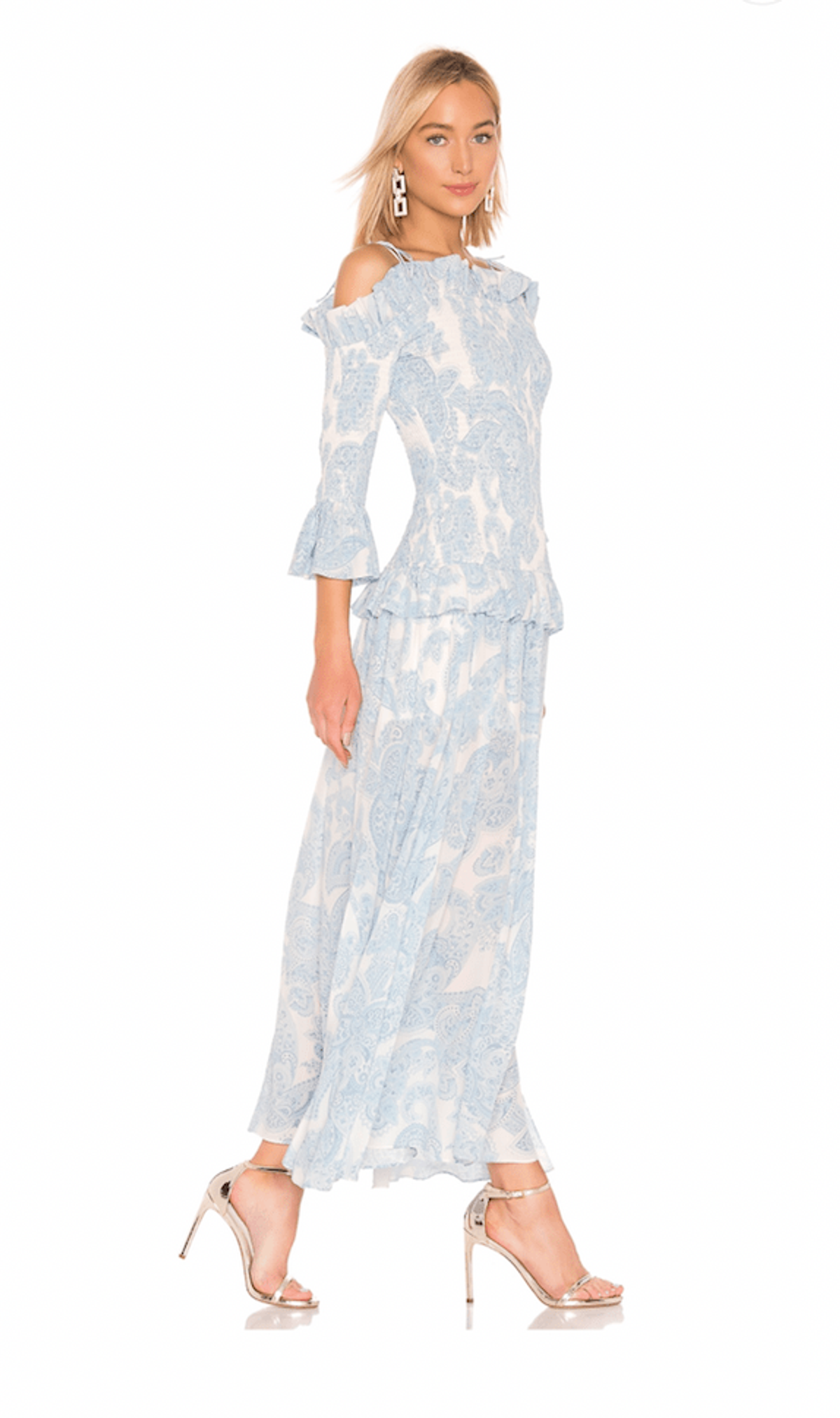 Thurley Golden Hour Dress in Blue bell Multi Size 8 - Image 5