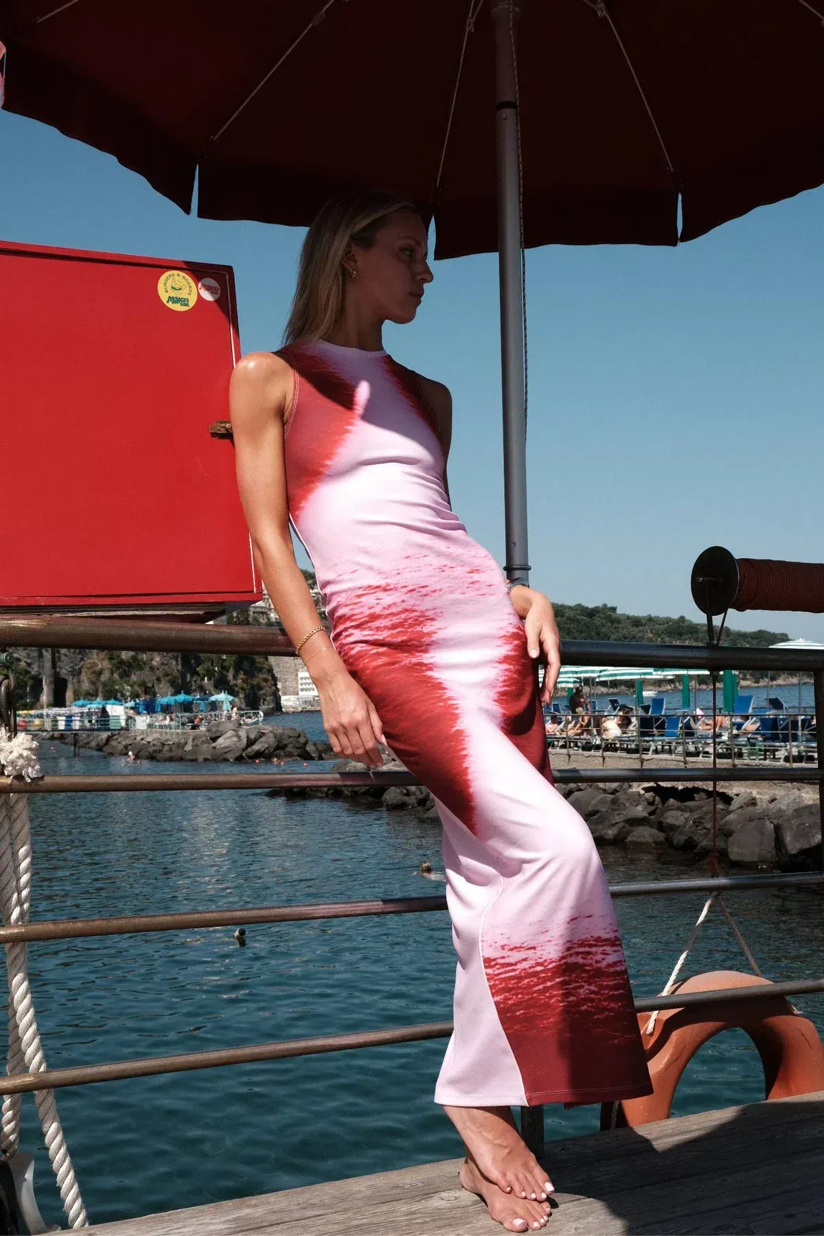 With Harper Lu Racer Dress in Isola Ocean Size S / AU 8 - Image 2