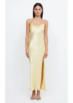 Bec & Bridge Margot Split Midi Dress Yellow Size 10 for rent on The Volte - image 1