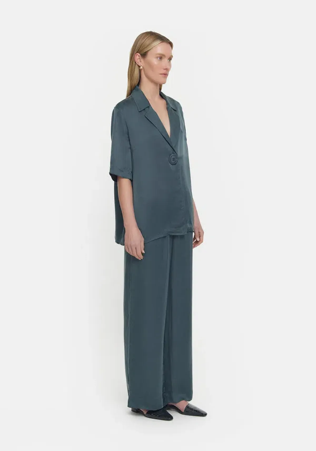 Chorus Top and Pilot Pant Set Deep Petrol Size 10 - Image 1