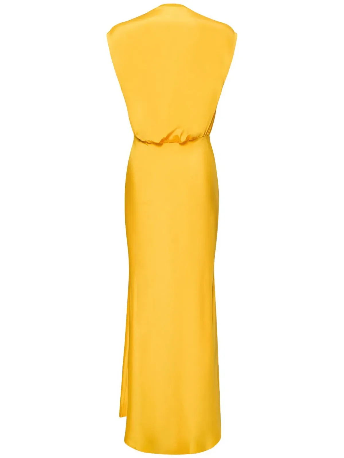 Christopher Esber Triquetra Cutout Silk-satin Maxi Dress Yellow Size 10 - Image 3
