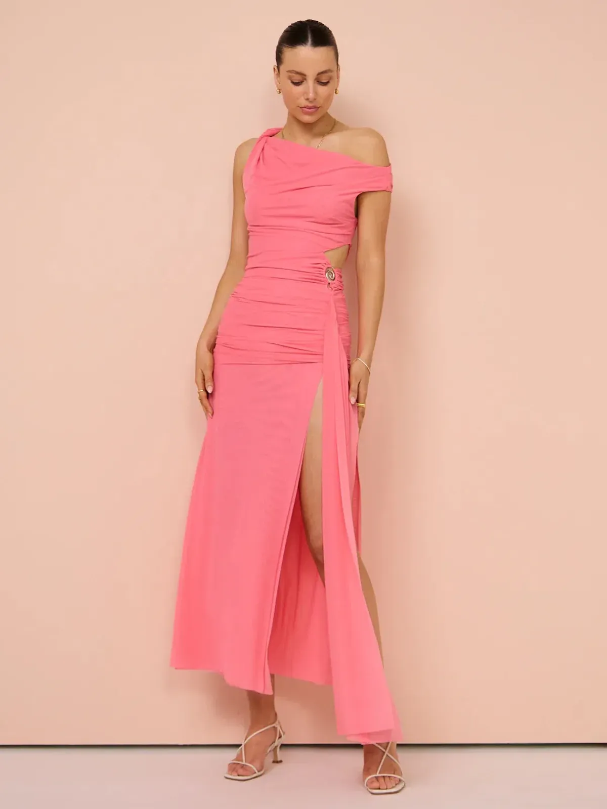 Bec & Bridge Kailani Aysm Dress Grapefruit Pink Size 8 - Image 5