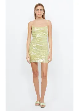 Bec & Bridge Venus Sequin Mini Dress Green Size 10 for rent on The Volte - image 2