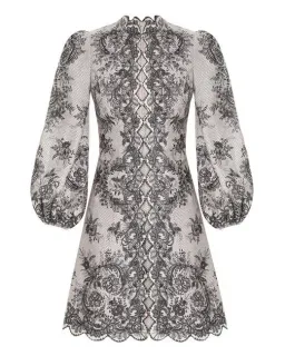Zimmermann Dancer Scalloped Mini Dress in Black Lace Size 1 / AU 10 for rent on The Volte - image 3