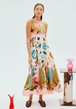 Alemais Evergreen Sundress Multi Print Size 8 for rent on The Volte - image 1