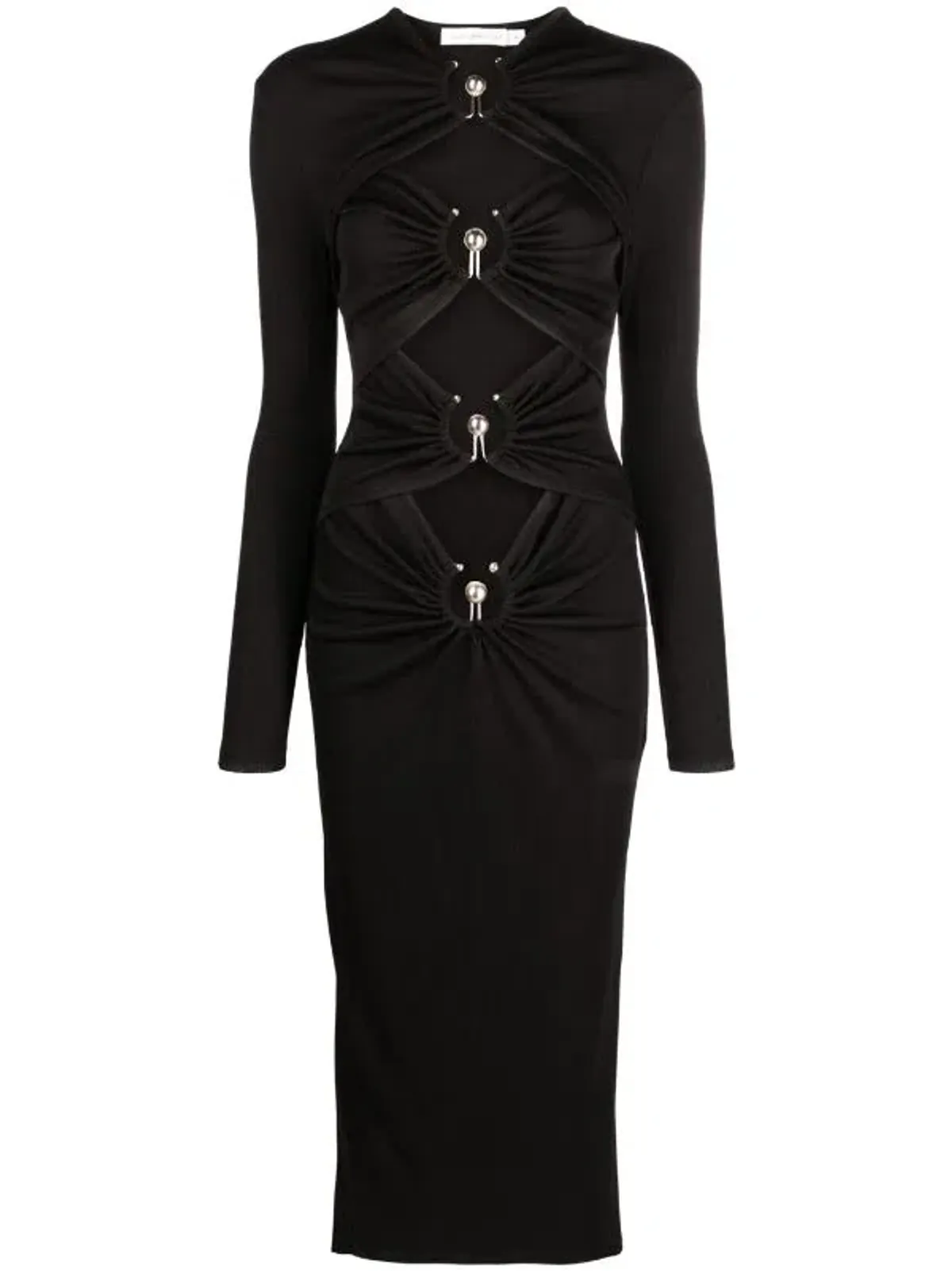 Christopher Esber Orbit Cut-Out Midi Dress Black Size 10 - Image 3