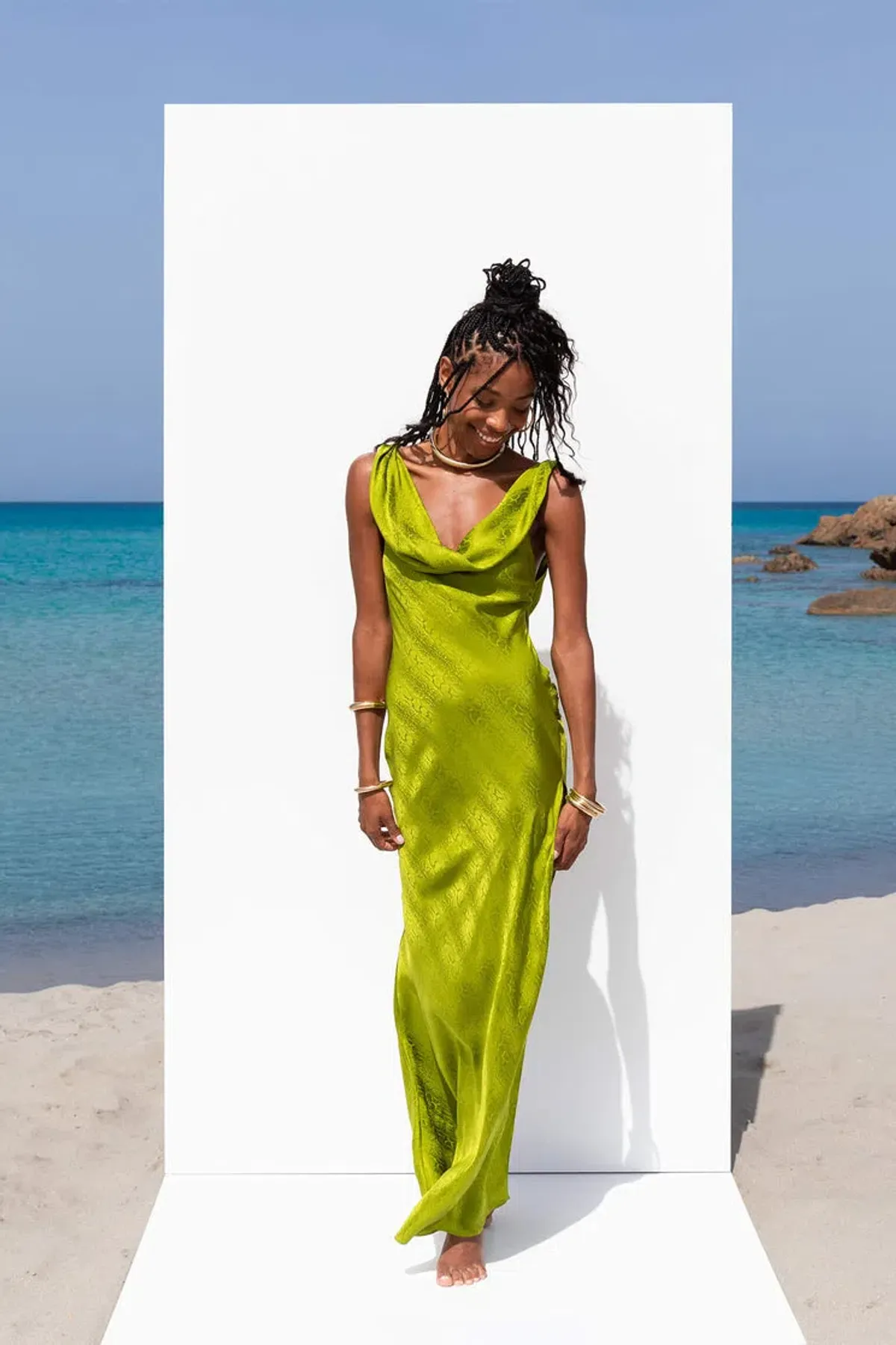Rat & Boa Navarra Dress Lime Green Size XS / Au 6 - Image 1