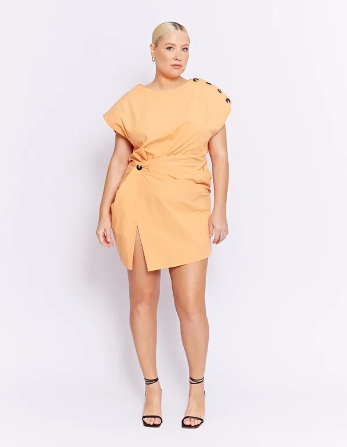 Pfeiffer Grenada Mini Twist Dress Tangerine Size 10 - Image 3
