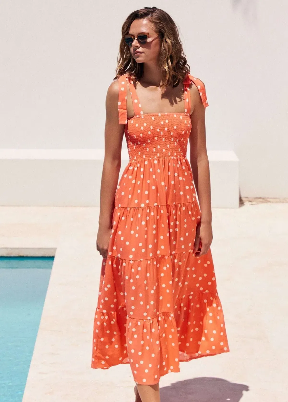 Mister Zimi Savannah Tie Dress in Koh Phi Phi Print Size 10 for rent on The Volte - main image