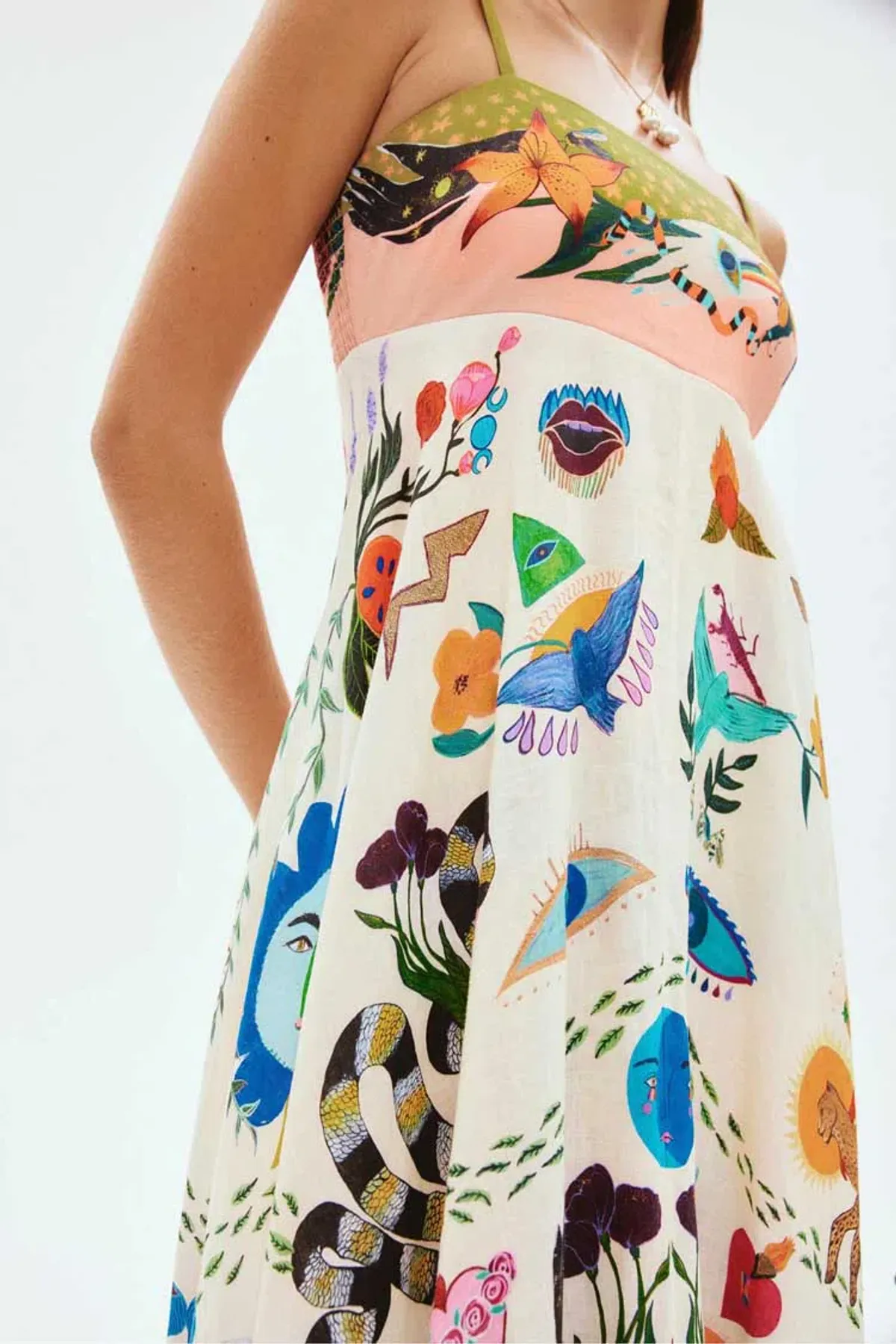 Alemais Evergreen Sundress Multi Print Size 16 - Image 4