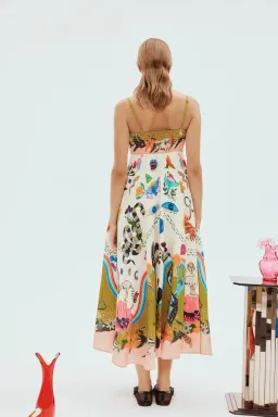 Alemais Evergreen Sundress Multi Print Size 16 for rent on The Volte - image 3