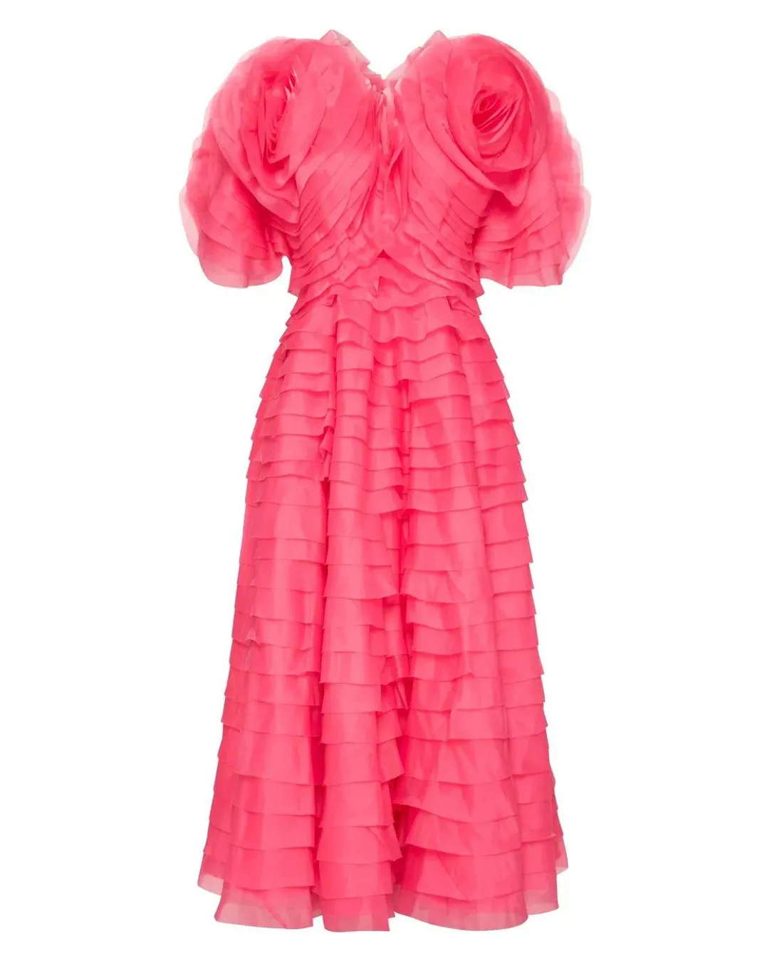 AJE Amour Ruffle Midi Dress in Berry Size 16 for rent on The Volte - main image