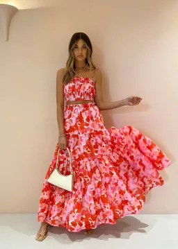 Steele Layla Top & Flora Skirt in Camellia Size 10 for rent on The Volte - image 2