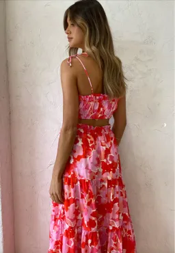 Steele Layla Top & Flora Skirt in Camellia Size 10 for rent on The Volte - image 3
